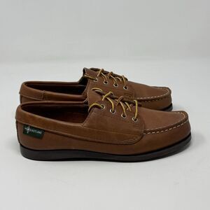 Eastland Falmouth Camp Boat Shoes Womens 8 M Brown Leather Moccasins Vintage USA